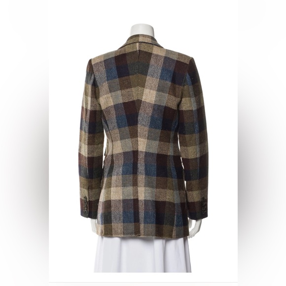 Smythe Birkin Blazer in Peri Lumberjack Check Women’s Size 6 - Picture 10 of 15